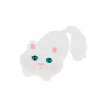 Cute fluffy cat vector graphics
