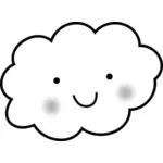 Schattig wolk vector tekening