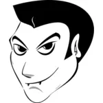 Image clipart vectoriel du profil de vampire darkgazer