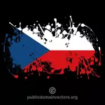 Tsjechische vlag in inkt spetter