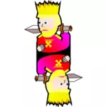Imagini vectoriale de desen animat King of Hearts dublu