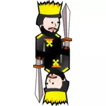 Double King of Spades cartoon vector drawing
