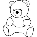Vektör grafikleri olan boyanabilir teddy bear