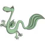 Green dragon, style cartoon