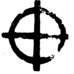 Imagem vetorial de Cruz e círculo ornamento moderno