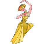 Dansare i gyllene klänning
