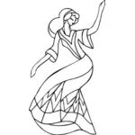 नृत्य चाल में महिला