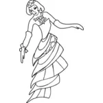 Dancing ballerina vector image
