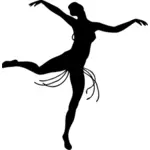 Танцор силуэт векторное изображение