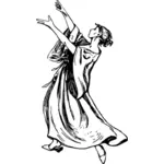 踊る女性のクリップアート