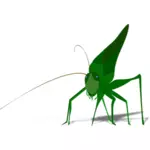 Gambar vektor belalang hijau