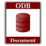 ODF documentul vector icon