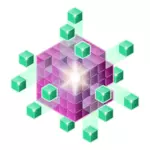 Purple and green cubes