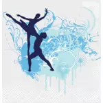 Ilustracja plakat z tancerzy baletowych