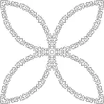Four-pointer floral symbol