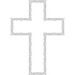 Decorative flourish silhouette cross