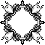 رسومات متجه من زخرفة نجمة على شكل مع الزهور البيضاوي
