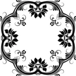 Image vectorielle de mince et goutte épaisse fleurs décoration