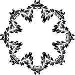 Round flowery motif