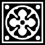 Black and white ornament