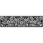 Decorative divider with white flowers