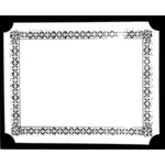 Vector illustration of deed template with a border