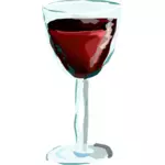 Vidrio de vino rojo dibujo