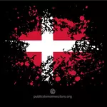 דגל דנמרק על רקע שחור