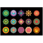 Design elements in bright colors