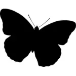 Simpele vlinder silhouet