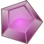 Multi surface purple diamond vector clip art