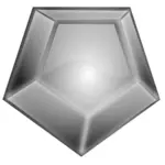 Şase părţi strălucitoare gri diamant ilustraţia vectorială