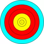 Illustration vectorielle de six anneaux en trois couleurs