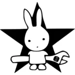 Direkte Aktion: Kaninchen mit Stern
