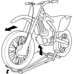 Dirtbike stå vektor image