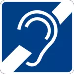 听觉障碍标志矢量图像