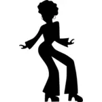 Silhouet van vrouw danser vector afbeelding