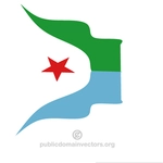 Wellig Flagge Dschibutis