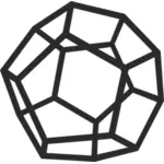 Dodecahedron geometrical figure vector image