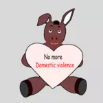 החמור נגד אלימות במשפחה גרפיקה וקטורית