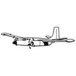 Пропеллер управляемый самолет силуэт