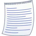 Vektor Zeichnung blau linierten Schreibpapier