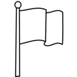 Blank flag vector image
