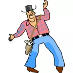 Drunk cowboy vector clip art