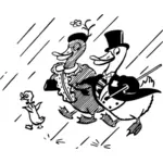 Duck familie illustrasjon