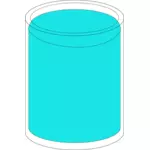 כוס מלאה מים האיור וקטורית