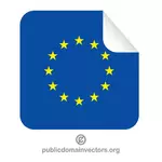 Pegatina con la bandera de la Unión Europea