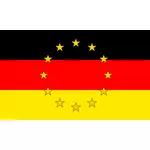 Alman bayrağı renkleri EU yıldız çizim ile