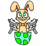 Påsk beväpnade kanin