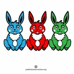 Kleurrijke bunnies